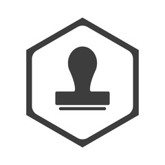 ikona sześciobok z zaokrąglonymi wewnątrz krawędziami © vempireart