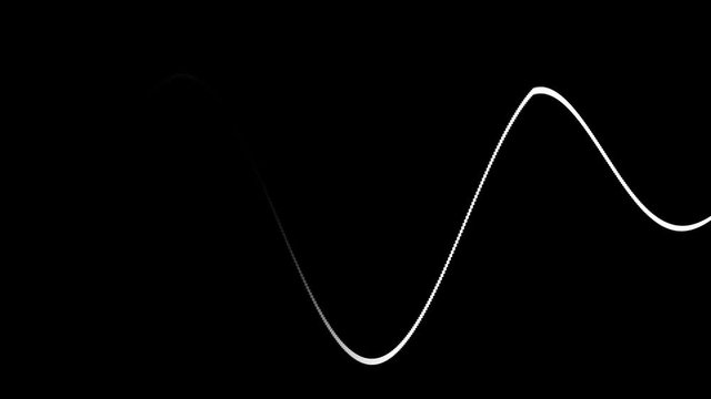 Sinus function on black background