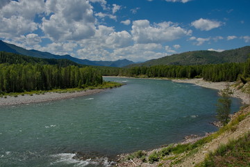 Summer on the rivers of Mountain Altai