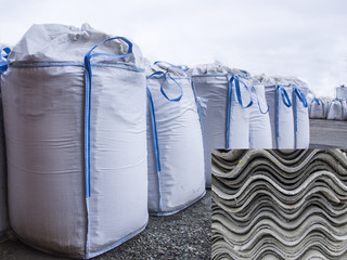 asbestos bag. remoal asbestos