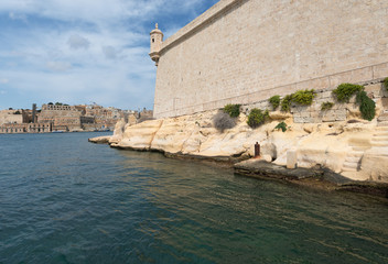 Malta. Fort Saint Angelo and Valletta