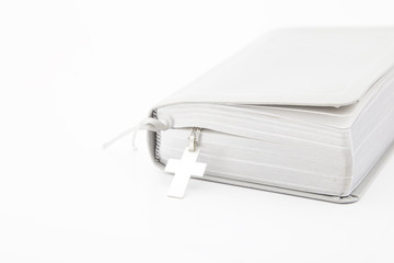 Holy bible with white background