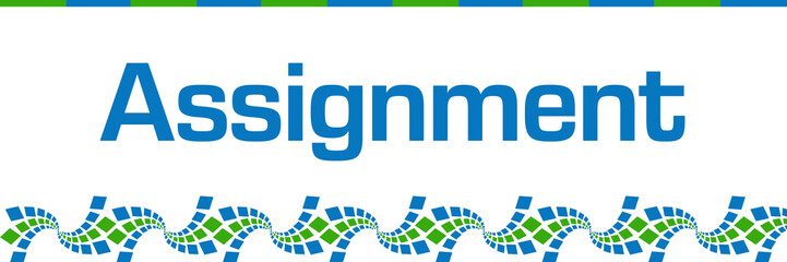 Assignment Green Blue Graphics Bottom Horizontal 