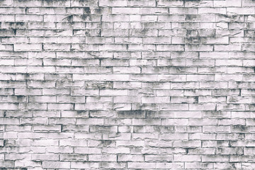 white brick wall background in rural room. Loft style wall use for background or texture