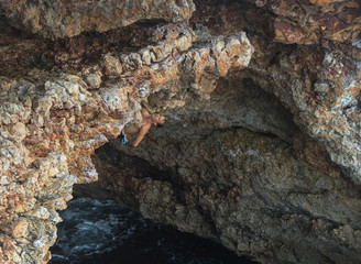 deep water soloing on mallorca