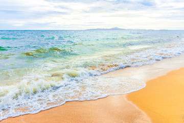 Beautiful seaside view Landscape of Ocean  with sunlight  sky.