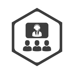 ikona sześciobok z zaokrąglonymi wewnątrz krawędziami  © vempireart