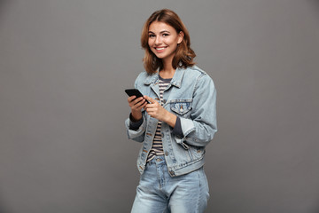 Portrait of a casual smiling teenage girl
