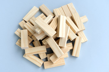 Directly above view of collapsed wood tower