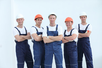 Group of professional industrial workers.