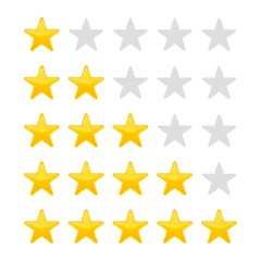 Creative vector illustration of star rating. Vote like ranking art design. Abstract concept graphic element. Choice rate. Infographic classification