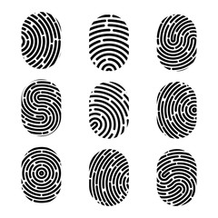 Creative vector illustration of fingerprint. Art design finger print. Security crime sign. Abstract concept graphic element. Thumbprint id