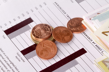 Graph Chart Management with Euros and Coins