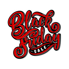 Black Friday Sale hand drawn lettering, calligraphy for logo, banners, labels, badges, prints, posters, web.