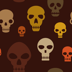 Seamless pattern with skulls for your design