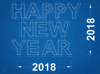 Happy New year 2018 - Blueprint