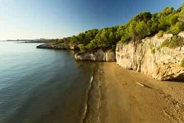 Wonderful beach on the coast of Gargano in the Adriatic sea in Italy