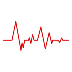 Creative vector illustration of heart line cardiogram isolated on background. Art design health medical heartbeat pulse. Abstract concept graphic element