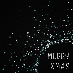 Merry Xmas greeting card. Beautiful falling snow background. Beautiful falling snow on wine red background. Amazing vector illustration.