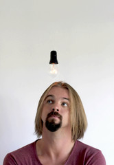 Young man with an idea