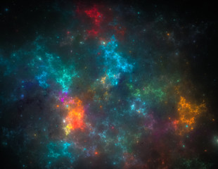 Obraz na płótnie Canvas fractal space nebula