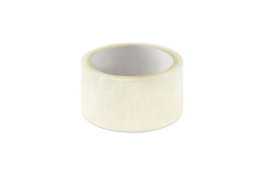transparent scotch tape isolated on white background