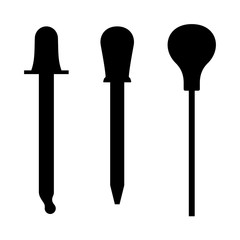 Glass dropper icons