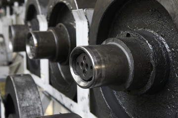 close up of tools in the automotive factory, steel tool in the industrial