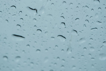 Raindrops on a windshield