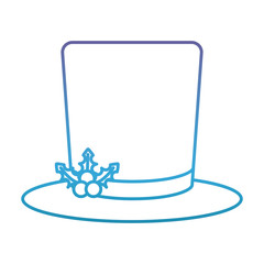 top hat icon over white background vector illustration