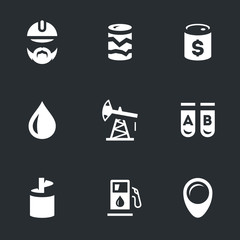 Vector Set of Geology and Oil Icons.