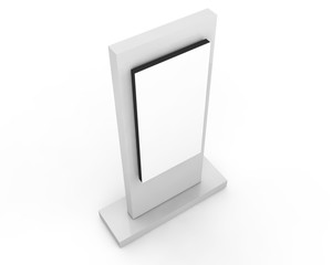 Lcd display stand. 3d illustration isolated on white background