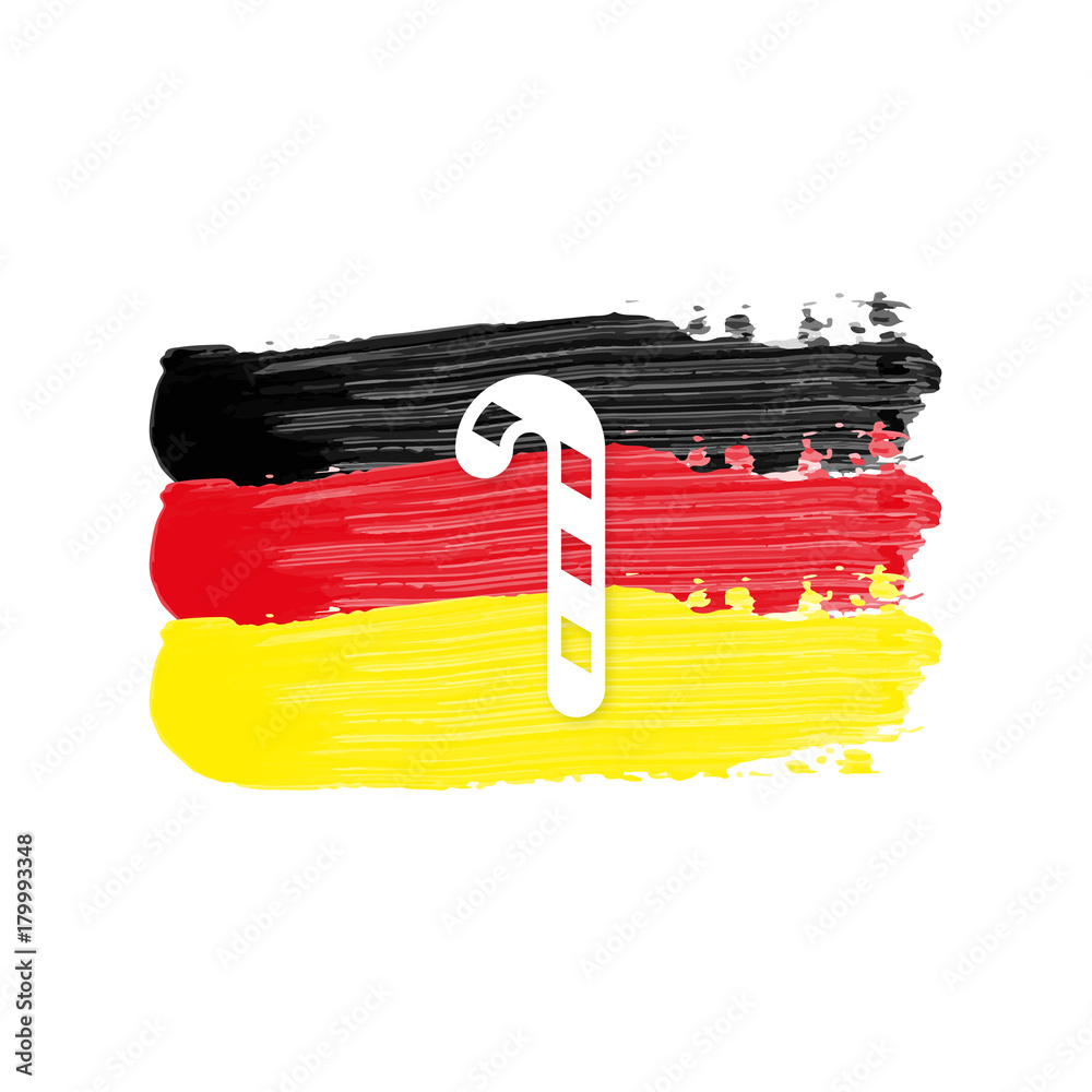 Poster deutschland flagge mit zuckerstange