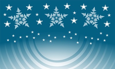 Christmas blue background with snow 2018 - obrazy, fototapety, plakaty