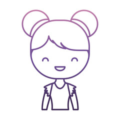 ballerina girl icon over white background vector illustration