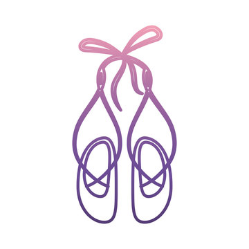 ballet shoes icon over white background vector illustration