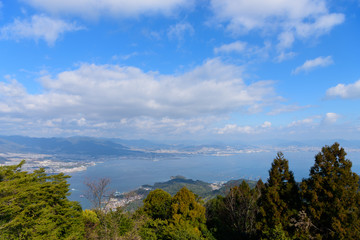 広島　厳島　弥山山頂からの眺め