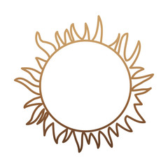 sun icon over white background vector illustration