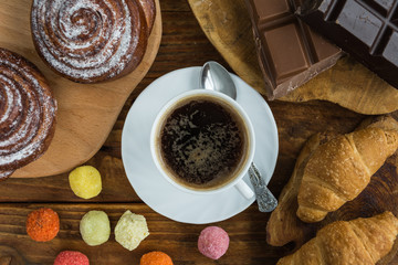 Breakfast black coffee composition