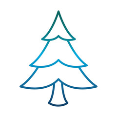 Fototapeta premium christmas tree icon over white background vector illustration