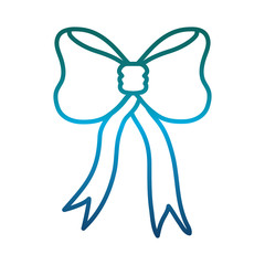 decorative bow icon over white background vector illustration