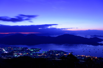 広島の夜景　経小屋山からの眺め