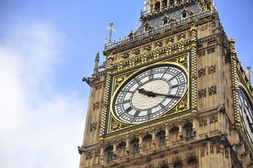 Fototapeta na wymiar Clock face of Big Ben