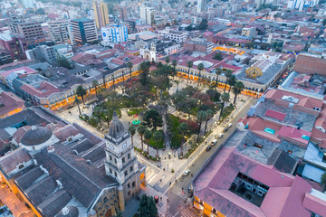 Plaza 14 de Septiembre in Cochabamba, Bolivia
