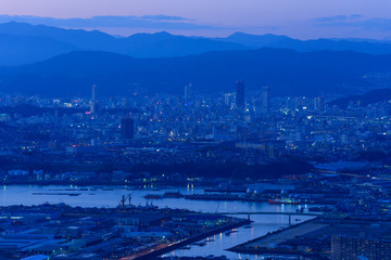 広島の夜景　愛宕神社からの風景