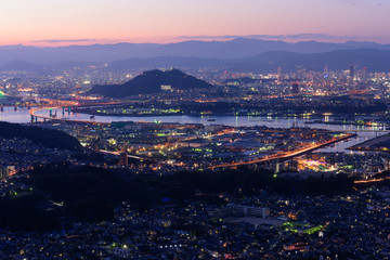 広島の夜景　愛宕神社からの風景