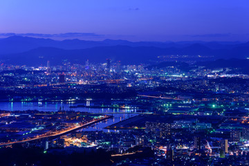 広島の夜景　愛宕神社からの風景