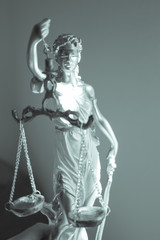 Fototapeta na wymiar Woman statue symbol of justice Themis