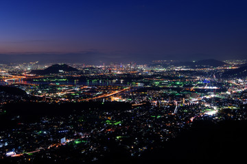 広島の夜景　愛宕神社からの風景