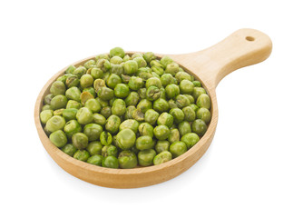 deep fried green bean isolated on white background